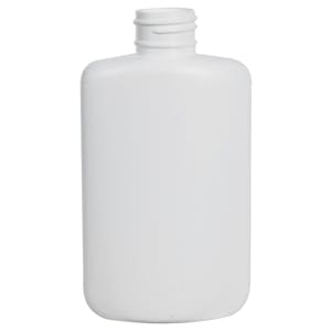 4 oz. White HDPE Oval Bottle with 24/410 Neck (Cap sold separately)