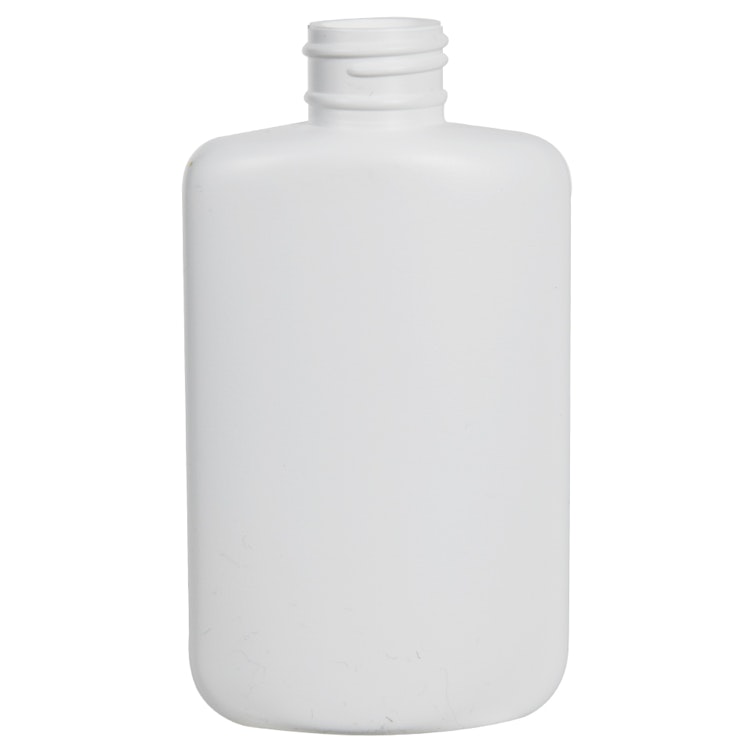 4 oz. White HDPE Oval Bottle with 24/410 Neck (Cap sold separately)