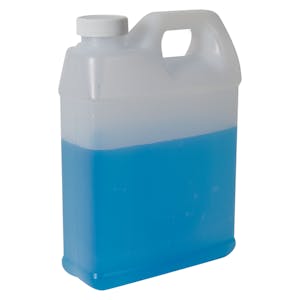 32 oz. Natural HDPE F-Style Jug with 33/400 White Ribbed Cap with F217 Liner