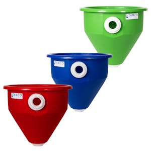 Tamco® Heavy Duty Round Hoppers with 2" Bulkhead Fittings