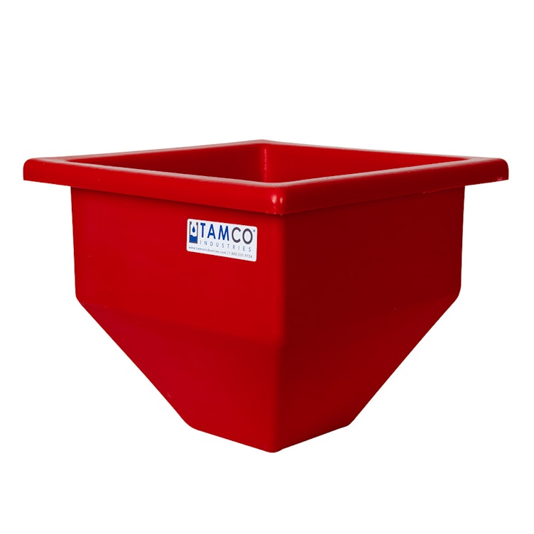 12-1/2" L x 12-1/2" W x 13" Hgt. Red Tamco® Square Hopper