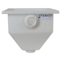 12-1/2" L x 12-1/2" W x 13" Hgt. Natural Tamco® Square Hopper with 2" FNPT Bulkhead Inlet & Outlet