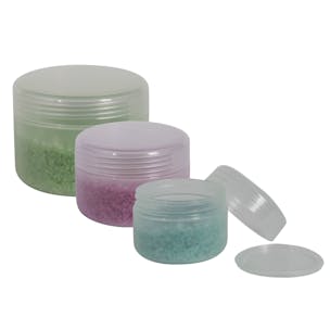Frosted HDPE Soft-Edge Round Jars with Lid & Liner