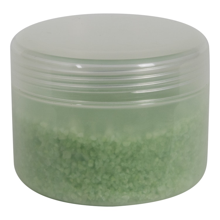 250mL Natural Frosted HDPE Soft Edge Round Jar with Lid & Liner