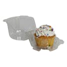 1 Count Premium Clear Clamshell Standard Cupcake Container - Case of 300