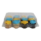 12 Count Premium Clear Clamshell Standard Cupcake Container - Case of 100