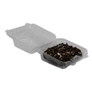 Single Serving (1 Count) Simply Secure™ Clear Square Clamshell Food & Dessert Container - Case of 162