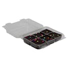 6 Count Clear Mini Square Clamshell Food & Dessert Container - Case of 250