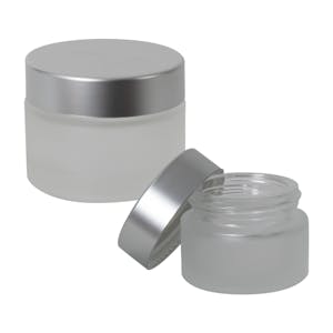 Frosted Glass Beauty Jars