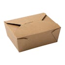 #8 Kraft Medium Folded Paperboard Takeout Box with High Profile - Case of 300