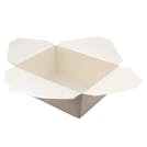 #8 White Medium Folded Paperboard Takeout Box with High Profile - Case of 300
