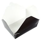 #3 Black Large Folded Paperboard Takeout Box with Medium Profile - Case of 200