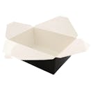 #4 Black Large Folded Paperboard Takeout Box with High Profile - Case of 160
