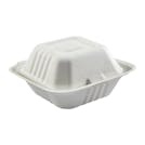 Small Square Eco-Friendly Fiber Clamshell Takeout Container - Case of 500