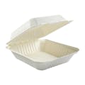 Medium Square Eco-Friendly Fiber Clamshell Takeout Container - Case of 200