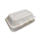 Hoagie Rectangle Eco-Friendly Fiber Clamshell Takeout Container - Case of 250