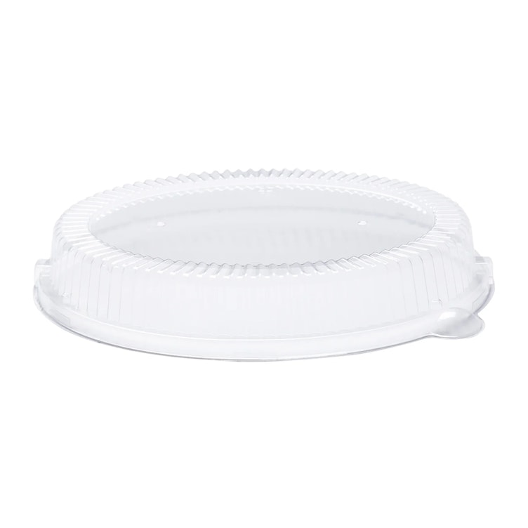 Clear Recycled PET Lid for 32 oz. Oval Takeout Bowl - Case of 250