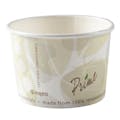 8 oz. White Patterned Paperboard Compostable Round Food Container (Lid Sold Separately) - Case of 1000