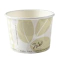 16 oz. White Patterned Paperboard Compostable Round Food Container (Lid Sold Separately) - Case of 500