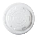 White CPLA Lid for 8 oz. Compostable Round Food Container - Case of 1000