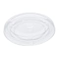 Clear CPLA Flat Lid for 9 oz. Compostable Cold Cup - Case of 1000