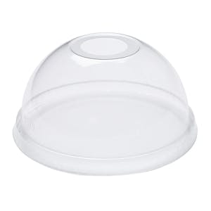 Clear CPLA Dome Lid for 12 oz., 16 oz., 20 oz. & 24 oz. Compostable Cold Cup - Case of 1000