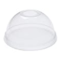 Clear CPLA Dome Lid for 12 oz., 16 oz., 20 oz. & 24 oz. Compostable Cold Cup - Case of 1000