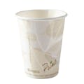 8 oz. White Patterned Paperboard Compostable Hot Cup (Lid Sold Separately) - Case of 1000