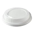 White CPLA Lid for 8 oz. Compostable Hot Cup - Case of 1000