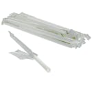 7-3/4" Eco-Friendly Jumbo Clear PLA Straw, Individually Wrapped - Box of 500