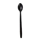 Black Polypropylene Long Soda Spoon, Individually Wrapped - Case of 1000