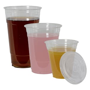 Recyclable Clear PET Cold Cups & Lids