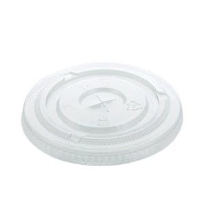 Clear PET Flat Lid for 14 oz., 16 oz. & 24 oz. Recyclable Cold Cup - Case of 1000
