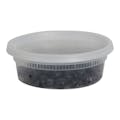8 oz. Clear Polypropylene Recyclable Round Deli Container with Lid - Case of 240