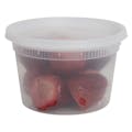 12 oz. Clear Polypropylene Recyclable Round Deli Container with Lid - Case of 240