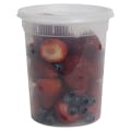 24 oz. Clear Polypropylene Recyclable Round Deli Container with Lid - Case of 240