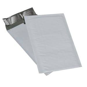4” W x 8” L x 2.5 mil Thick White LDPE Bubble Mailers – Case of 500