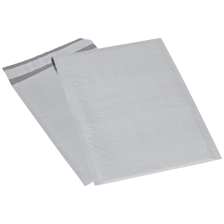 6-1/2” W x 10” L x 2.5 mil Thick White LDPE Bubble Mailers – Case of 250