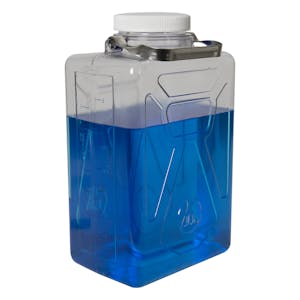 5 Gallon/20 Liter Rectangular Polycarbonate Nalgene™ Clearboy™ Container with 110/415 Cap