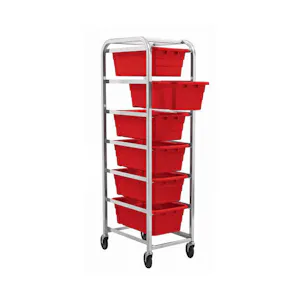 3-Tub Red Rack Cart - 27