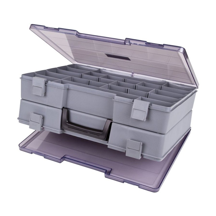Flambeau 24 Compartment Gray Small Parts Storage Box 18-1/2 Wide