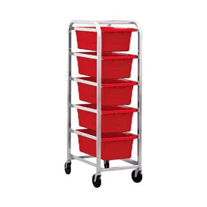 4-Tub Red Rack Cart - 27