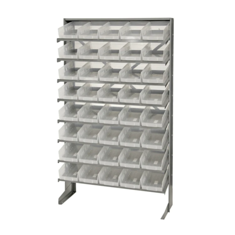 Economy Single-Sided Pick Rack Sloped Shelving Systems with 40 Clear ...