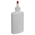 4 oz. White HDPE Oval Bottle with 20/400 Natural Yorker Dispensing Cap