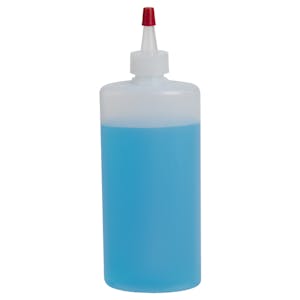 6 oz. Natural HDPE Oval Bottle with 20/400 Natural Yorker Dispensing Cap
