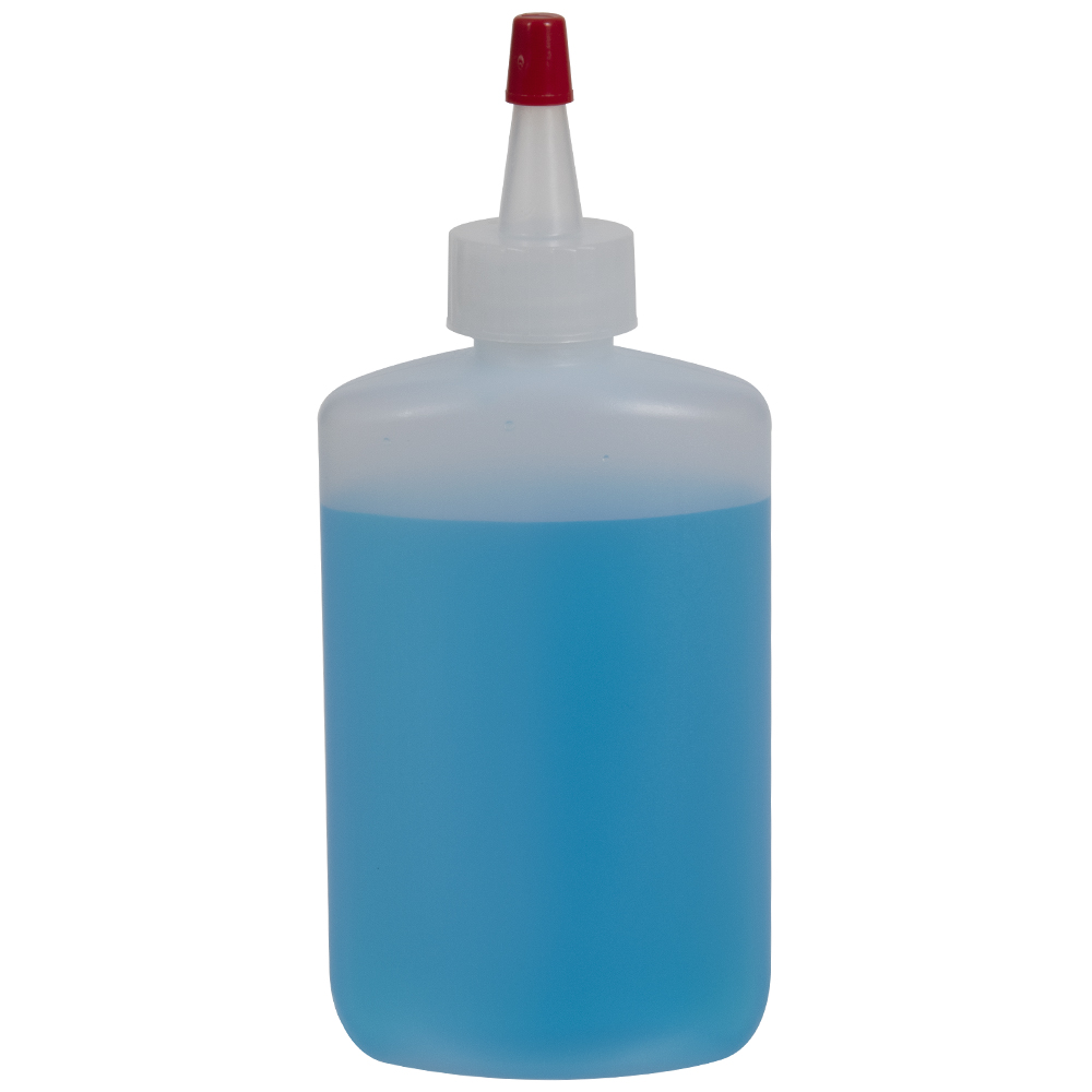 3 oz. Natural HDPE Oval Bottle with 20/400 Natural Yorker