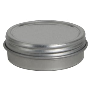 1 oz. Screw-Top Round Seamless Steel (30% PCR) Can with Lid