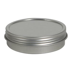 2 oz. Screw-Top Round Seamless Steel (30% PCR) Can with Lid
