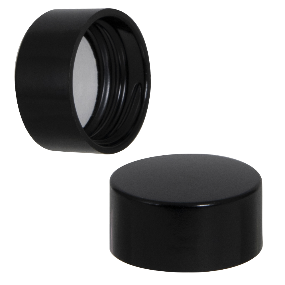 20/400 Black Phenolic Cap with Pulp & Vinyl Liner | U.S. Plastic Corp.