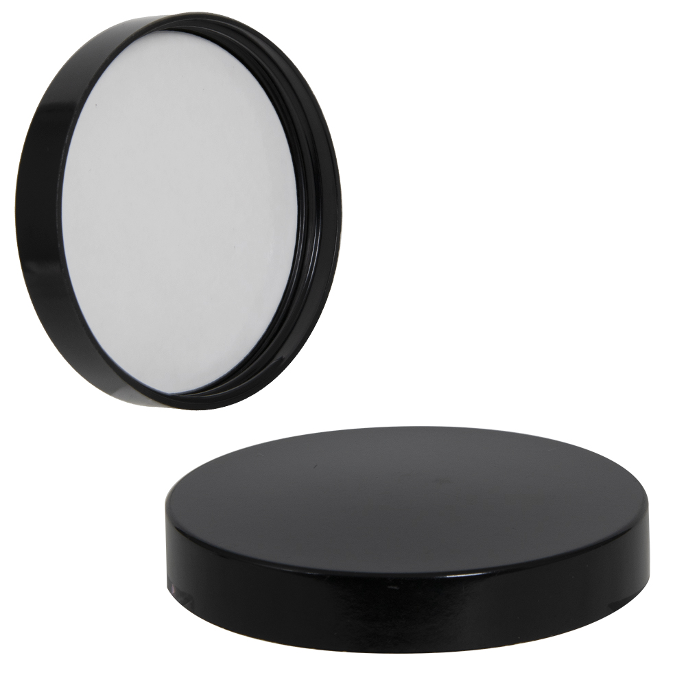 63/400 Black Phenolic Cap with Pulp & Vinyl Liner | U.S.